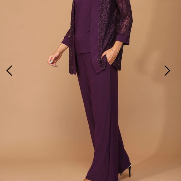 4XL Formal Pantsuit NWT in Plum - Picture 1 of 6